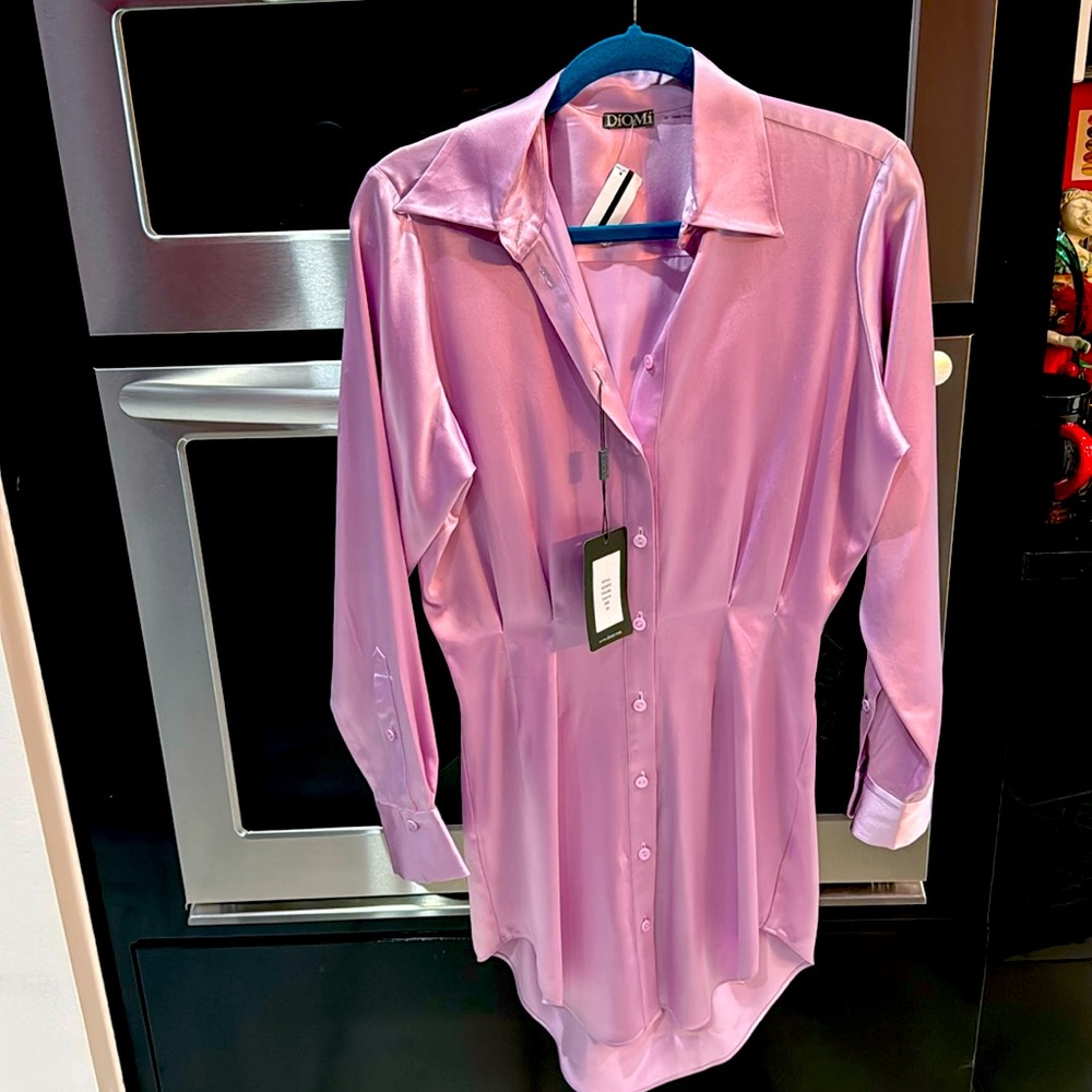 Silk long blouse